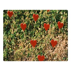 Valentine Day Heart Forest One Side Premium Plush Fleece Blanket (large) by artworkshop