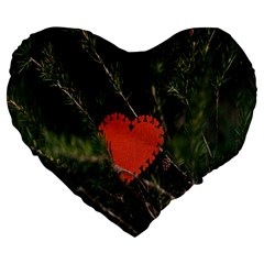 Valentine Day Heart Love Large 19  Premium Flano Heart Shape Cushions by artworkshop