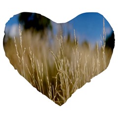 Close-up Ladang Whey Large 19  Premium Flano Heart Shape Cushions by artworkshop