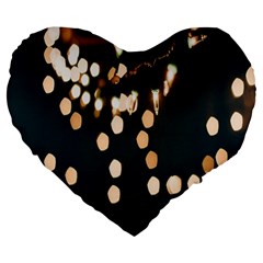 Design Decoration Wallpaper Large 19  Premium Flano Heart Shape Cushions by artworkshop