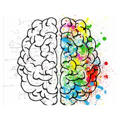 Brain-mind-psychology-idea-drawing One Side Premium Plush Fleece Blanket (medium)