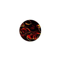 Modern Art Design Fantasy Surreal Orange 1  Mini Buttons by Ravend