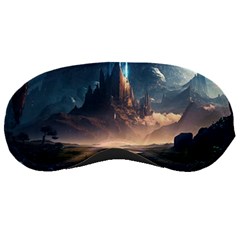 Space Planet Universe Galaxy Moon Sleeping Mask by Ravend