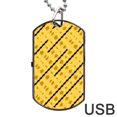 Background Yellow Background Dog Tag Usb Flash (one Side)