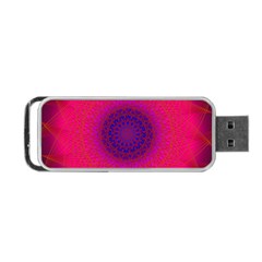 Geometric Pattern Line Art Kaleidoscope Symmetry Portable Usb Flash (one Side) by Jancukart
