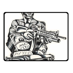 Scarface Movie Traditional Tattoo Fleece Blanket (small) by tradlinestyle