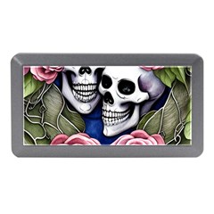 Skulls And Flowers Memory Card Reader (mini) by GardenOfOphir