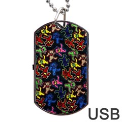 Bears Colors Dead Head Deadhead Grateful Dead Dog Tag Usb Flash (two Sides) by Sapixe