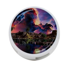 Lake Galaxy Stars Science Fiction 4-port Usb Hub (one Side)