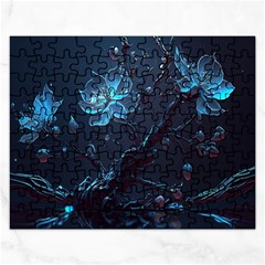Ai Generated Cherry Blossom Blossoms Art Rectangular Jigsaw Puzzl by Ravend