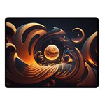 Ai Generated Swirl Space Design Fractal Light Abstract Fleece Blanket (Small) 45 x34  Blanket Front