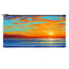 Golden Sunsets Over The Ocean Pencil Case by GardenOfOphir
