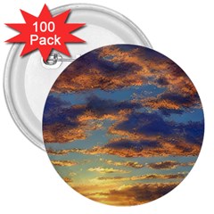 Sunrise Over The Sand Dunes 3  Buttons (100 Pack)  by GardenOfOphir