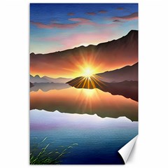 Majestic Lake Canvas 24  X 36  by GardenOfOphir