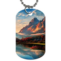 Opulent Sunset Dog Tag (two Sides) by GardenOfOphir