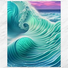 Pink Sky Blue Ocean Waves Canvas 16  X 20  by GardenOfOphir
