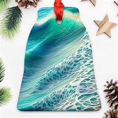 Pastel Beach Wave Bell Ornament (two Sides) by GardenOfOphir
