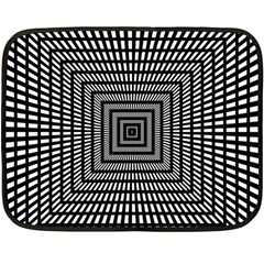 Focus Squares Optical Illusion Background Pattern One Side Fleece Blanket (mini) by Ravend
