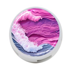 Abstract Pink Ocean Waves 4-port Usb Hub (two Sides) by GardenOfOphir