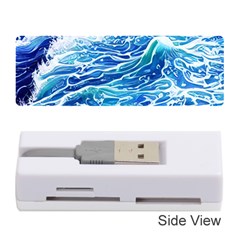 Abstract Blue Wave Memory Card Reader (stick) by GardenOfOphir