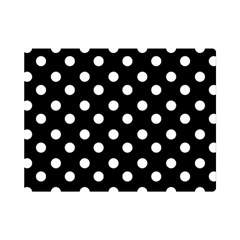 Black And White Polka Dots One Side Premium Plush Fleece Blanket (mini) by GardenOfOphir