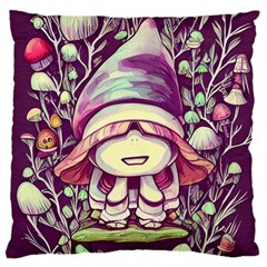 Toadstool Charm For Necromancy And Conjuration Large Premium Plush Fleece Cushion Case (two Sides) by GardenOfOphir