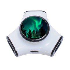 Aurora Northern Lights Phenomenon Atmosphere Sky 3-port Usb Hub by Jancukart