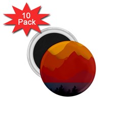 Mountain Forest Nature Scenery Art Mountains 1 75  Magnets (10 Pack)  by Wegoenart