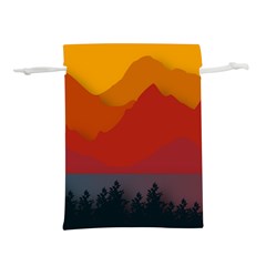 Mountain Forest Nature Scenery Art Mountains Lightweight Drawstring Pouch (l) by Wegoenart