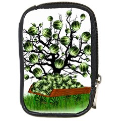 Watermelon Tree Abstraction On Watermelon Abundance Compact Camera Leather Case by Wegoenart