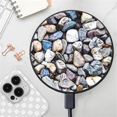 Stone Texture Nature Background Rocks Pebbles Wireless Fast Charger(black) by Wegoenart