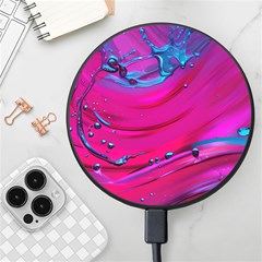 Fluid Art Pattern Wireless Fast Charger(black) by GardenOfOphir