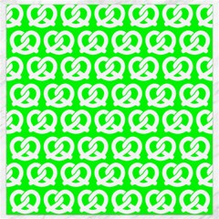 Neon Green Pretzel Illustrations Pattern Canvas 12  X 12  by GardenOfOphir