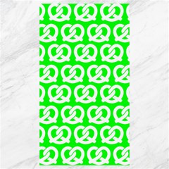 Neon Green Pretzel Illustrations Pattern Canvas 40  X 72  by GardenOfOphir