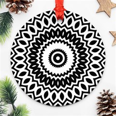 Circular Concentric Radial Symmetry Abstract Ornament (round) by Jancukart
