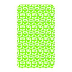 Lime Green And White Owl Pattern Memory Card Reader (rectangular) by GardenOfOphir
