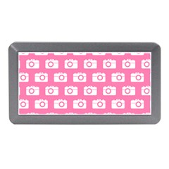 Pink Modern Chic Vector Camera Illustration Pattern Memory Card Reader (mini) by GardenOfOphir