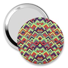 Trendy Chic Modern Chevron Pattern 3  Handbag Mirrors by GardenOfOphir