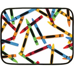 Crayons Color Pencils Stationary Fleece Blanket (mini) by Ravend