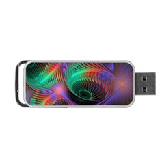 Circle Art 3d Artwork Graphics Vortex Colorful Digital Art Portable Usb Flash (one Side) by Semog4