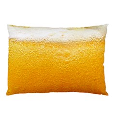 Texture Pattern Macro Glass Of Beer Foam White Yellow Pillow Case (two Sides) by Semog4