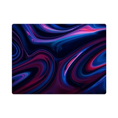 Purple Blue Swirl Abstract Premium Plush Fleece Blanket (mini) by Jancukart