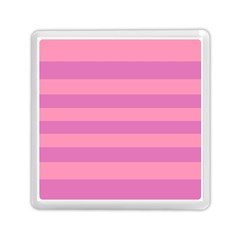 Pink Stripes Striped Design Pattern Memory Card Reader (square) by Semog4