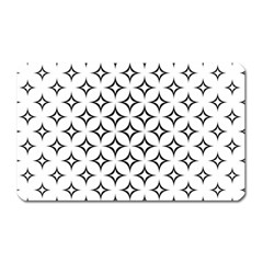 Star-curved-pattern-monochrome Magnet (rectangular) by Semog4