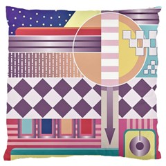 Abstract Shape Color Gradient Large Premium Plush Fleece Cushion Case (two Sides) by Semog4