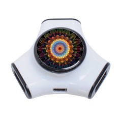 Colorful Prismatic Chromatic 3-port Usb Hub by Semog4