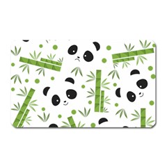 Giant Panda Bear Green Bamboo Magnet (rectangular) by Salman4z
