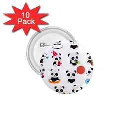 Giant Panda Bear Cuteness 1 75  Buttons (10 Pack) by Salman4z