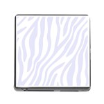 Grey Zebra Vibes Animal Print  Memory Card Reader (Square 5 Slot) Front