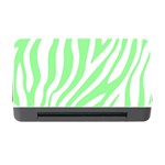 Green Zebra Vibes Animal Print  Memory Card Reader with CF Front